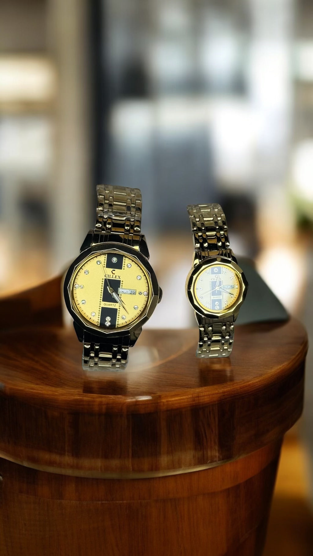 Luxe Gold & Black Racing Couple’s Set